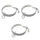 3Pcs White Creative Heart Pattern Collar with Circle Charm for Pets 3