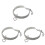 3Pcs White Creative Heart Pattern Collar with Circle Charm for Pets 2