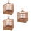 3 Sets Bird Display Cage With Base Tray And Hanging Hook 7