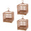 3 Sets Bird Display Cage With Base Tray And Hanging Hook 6