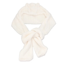 3Pcs Adorable Bear Ear Scarf Winter Hat Hoodie Thickened Warm Plush