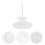 3Pcs Simple Baking Tools Cake Shape Base Stands Transparent 10