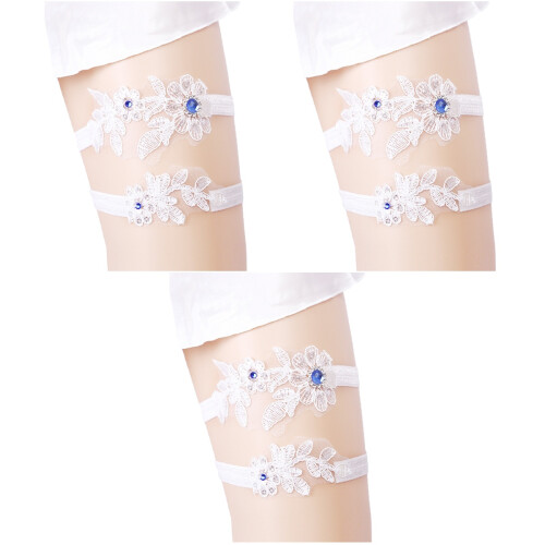6 Pezzi Reggicalze Sposa In Cristallo Con Per 2