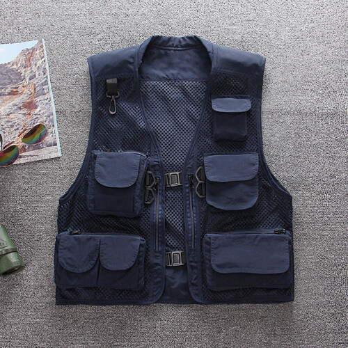 2 Pezzi Gilet Traspirante Multitasche L 2