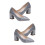 2 Paia Scarpe Con Spesso A Punta Per Sposa E 6