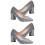 2 Paia Scarpe Con Spesso A Punta Per Sposa E 8