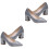2 Paia Scarpe Con Spesso A Punta Per Sposa E 4