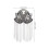 2Paia Spalline Argento Con Frange E Nappe Per Decorare Completo 3