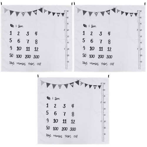 3 Pezzi Coperta Neonato Con Data Mensile E Foto 2