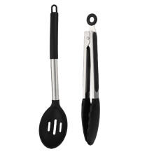 Cucchiaio da marinatura solido antiaderente, cucchiai da cucina in silicone dal design ergonomico, utensili da cucina multiuso in silicone alimentare