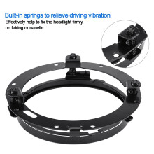 Motorrad 7-Zoll schwarzer Ringschutzhalter mit Vibrationsdämpfung