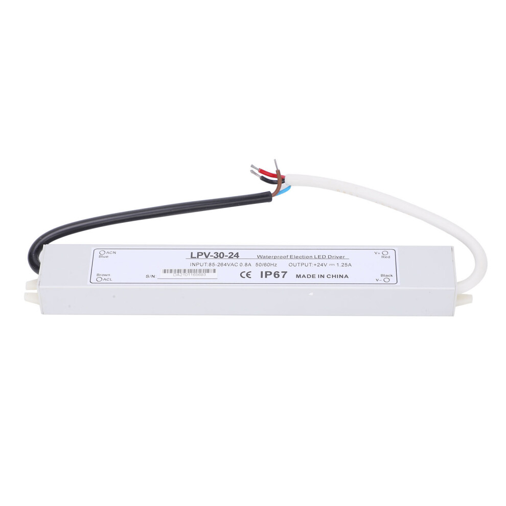 Waterproof Aluminum Alloy Power Supply 30W Dc24v Ip67 222X30x20mm 8731359670355