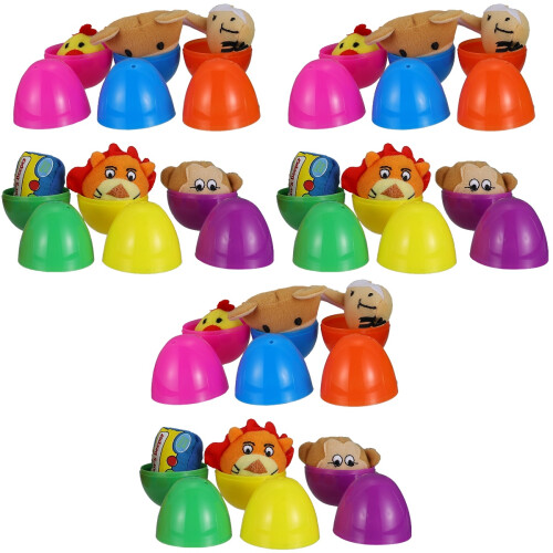18 Stuks Eieren Met Speelgoed Diy Sieraden Plastic 2