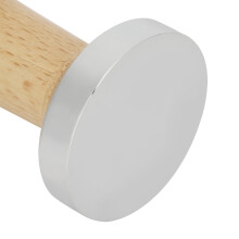 51mm Wooden Coffee Tamper with Stainless Steel Bottom – 51mm Diameter