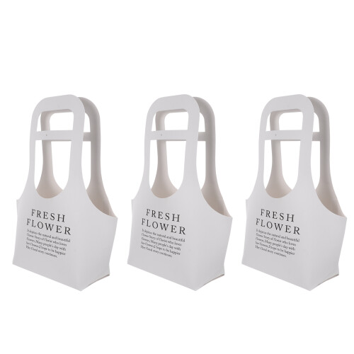 6 Papier-Blumenstrauß-Verpackungsbeutel (Weiß)