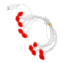 2 . 6 Cm LED Laterne Frühlingsfest Hängelampe Rot USB