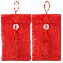 4 Roter Umschlag Seiden Chinesisches Hongbao