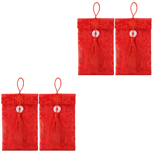 4 Roter Umschlag Seiden Chinesisches Hongbao 2