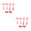 2 Sets/6 Kinder Quasten Haarspange Haarclip 6