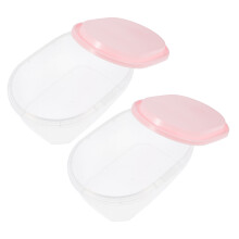 3 Sets 2-teilige Oval Cake Boxes Kunststoff Behälter