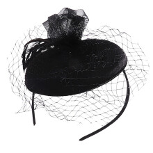 2Stk Feiner Beret Fascinator Haarreif Party Kopfschmuck Elegant