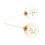 4 Metall Solar System Cake Toppers, Eisenkunst, Golden + Silber 8