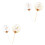 4 Metall Solar System Cake Toppers, Eisenkunst, Golden + Silber 3