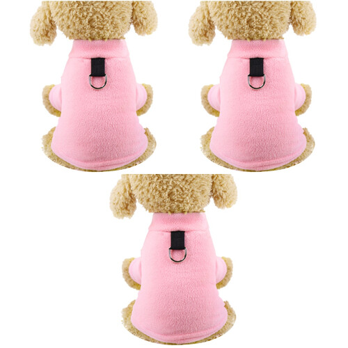 3Stk Plüsch Haustier Jacke Welpen Xs Pink 2