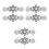 Pullover Clips 6 Weiß Eingelegt Silber 8