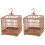 2 Sets Bird Display Cage With Base Tray And Hanging Hook 2
