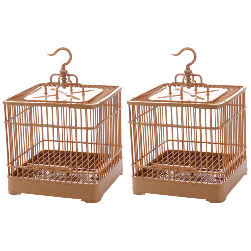 2 Sets Bird Display Cage With Base Tray And Hanging Hook 1