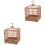 2 Sets Bird Display Cage With Base Tray And Hanging Hook 3
