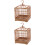 2 Sets Bird Display Cage With Base Tray And Hanging Hook 5