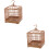 2 Sets Bird Display Cage With Base Tray And Hanging Hook 6