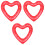 3Pcs Heart Shaped Inflatable Swimming Ring Pool Float Lounger 5