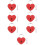 7 Unidades Zinc Mini Corazón Antioxidante 10