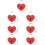 7 Unidades Zinc Mini Corazón Antioxidante 11