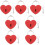 7 Unidades Zinc Mini Corazón Antioxidante 7