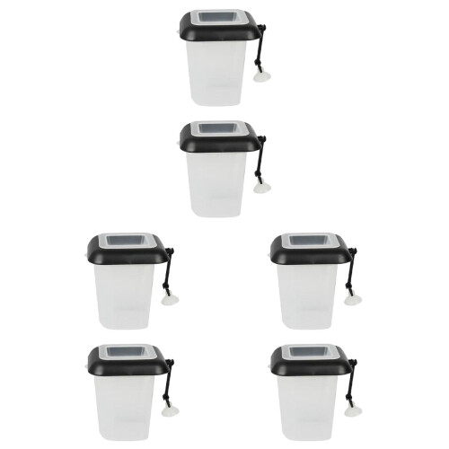 6 Aquarium Plastic Voederders Visbak En Wormen 2