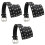 3 Pièces Ceinture Punk Taille Unique Noir 9