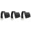 3 Pièces Ceinture Punk Taille Unique Noir 10