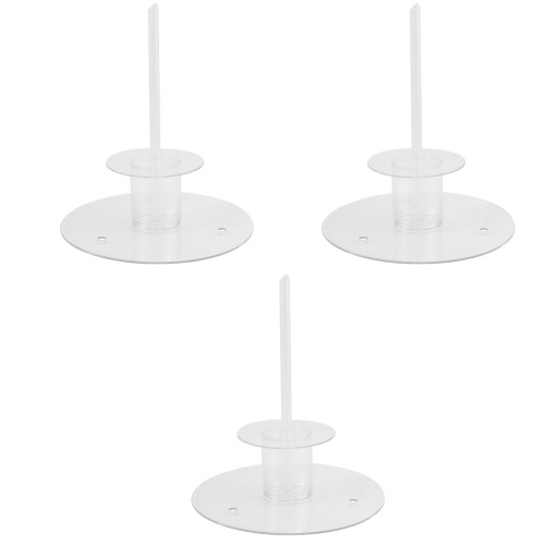 3Pcs Simple Baking Tools Cake Shape Base Stands Transparent 2
