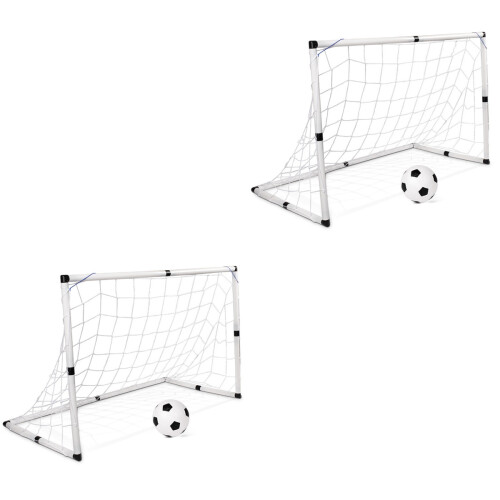 2 Outdoor Voetbal Set Met Mini Doelnet Kunstleer 2