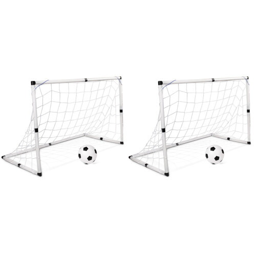 2 Outdoor Voetbal Set Met Mini Doelnet Kunstleer 1