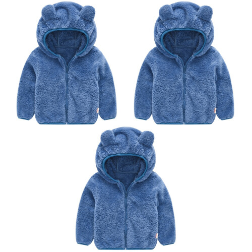 3 Piezas Bebé Abrigo Con Capucha Para Niños 80 Cm 2