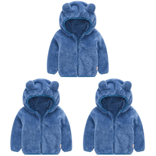 3 Piezas Bebé Abrigo Con Capucha Para Niños 80 Cm 1
