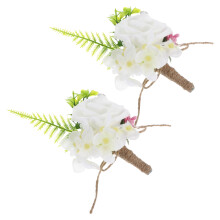 4 Stuks Kunstzijde Boutonnière