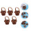 10 Pezzi Mini In Rattan 10