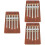 3 Pièces Piano À Pouce 5 Notes Kalimba Rougeâtre 7