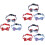 9 Unidades Collar Para Con Y Ajustable 7